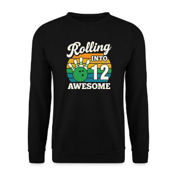 Célébration du bowling en 12 secondes - Sweat-shirt Unisexe - noir - Devant - Alina (178cm) & Michal (187cm)
