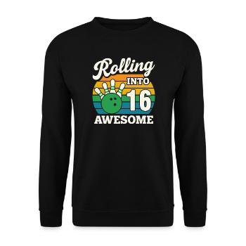 Se lancer dans la célébration de l’anniversaire de 16 ans - Sweat-shirt Unisexe - noir - Devant - Alina (178cm) & Michal (187cm)