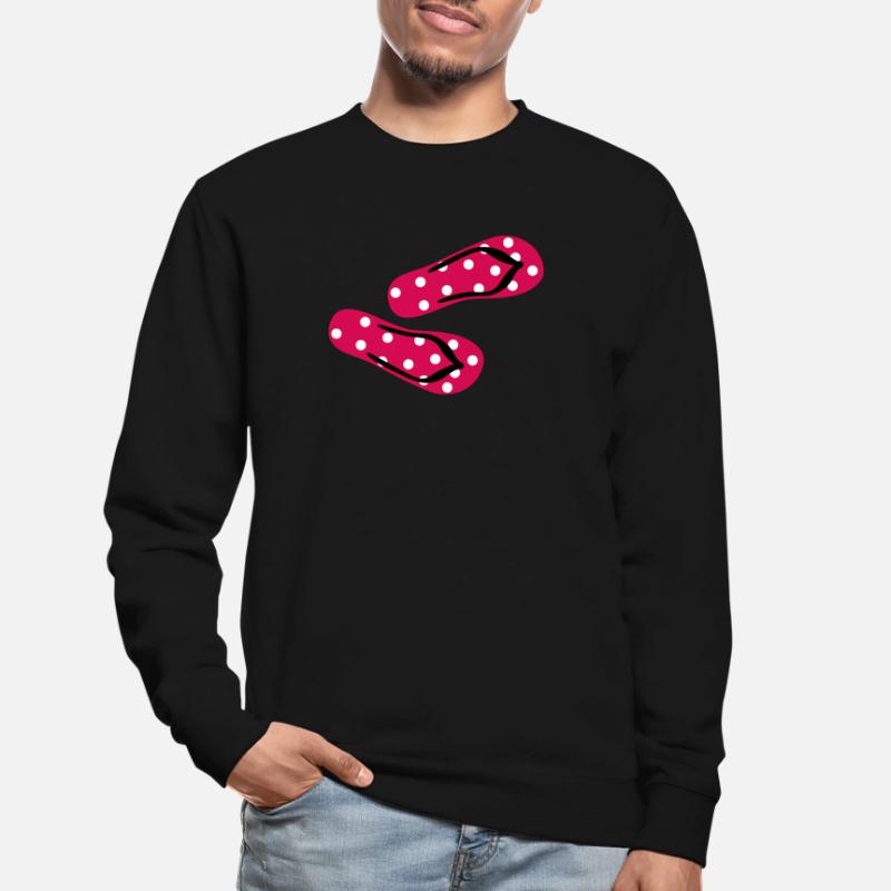 Slippers Toadstool Flip Flops Points Dots Summer Unisex Sweatshirt