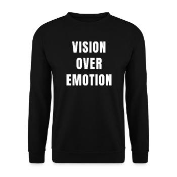 Vision Over Emotion Focus Discipline Mindset - Sweat-shirt Unisexe - noir - Devant - Alina (178cm) & Michal (187cm)