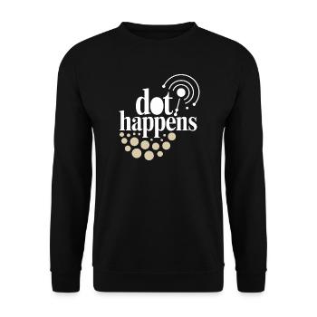Dot Happens Morse Code Fun - Sweat-shirt Unisexe - noir - Devant - Alina (178cm) & Michal (187cm)