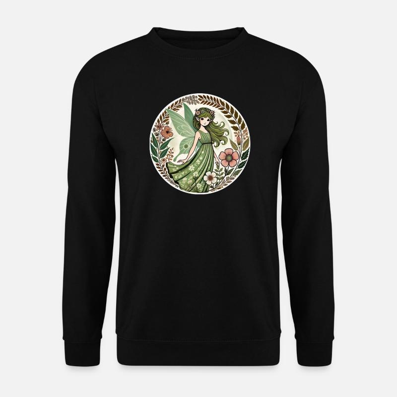 Verzauberte Waldfee Design - Unisex Pullover - Schwarz