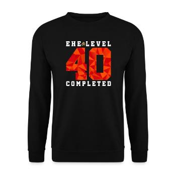 40e anniversaire de mariage - Sweat-shirt Unisexe - noir - Devant - Alina (178cm) & Michal (187cm)