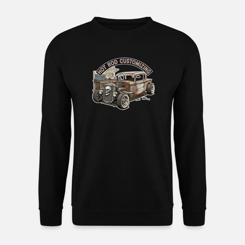 Rustic Hot Rod Customization Design - Unisex Sweatshirt - black