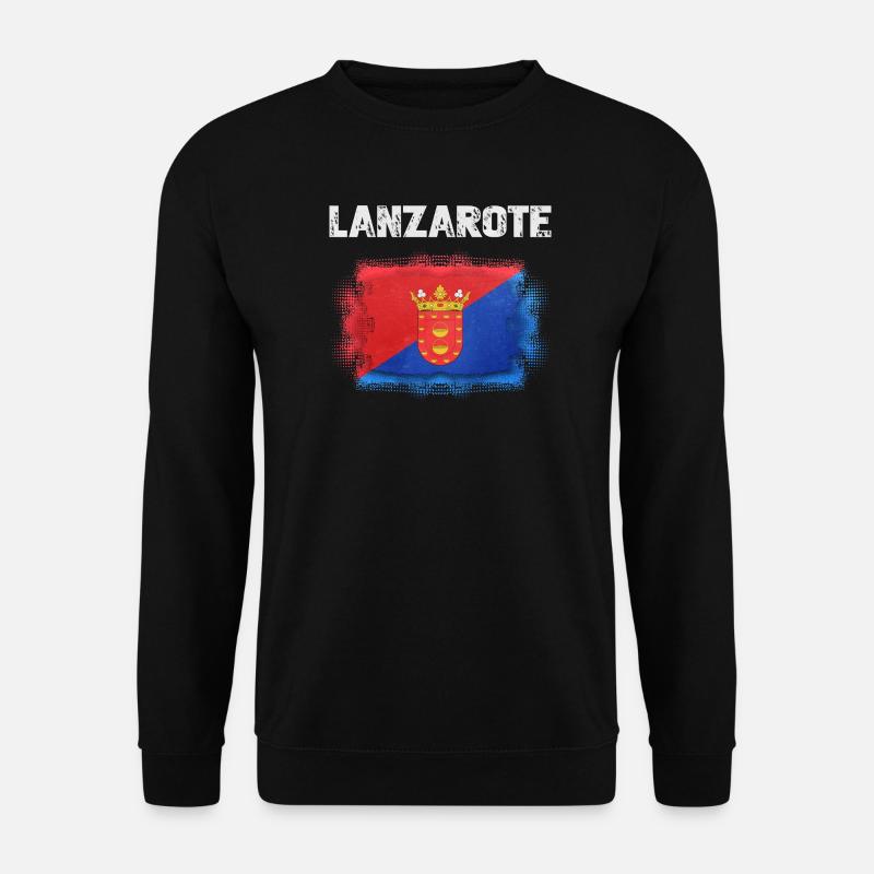 Lanzarote Flagge mit Wappen - Unisex Pullover - Schwarz