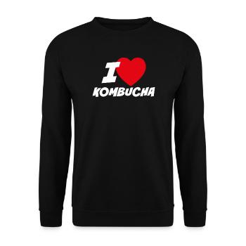 Ich liebe Kombucha - Unisex Pullover - Schwarz - Vorne - Alina (178cm) & Michal (187cm)