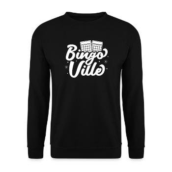 Bingo Player Ville Bingo - Unisex Sweatshirt - black - Front - Alina (178cm) & Michal (187cm)