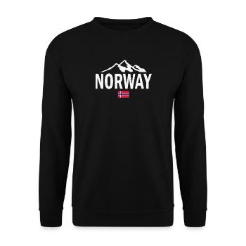 Norvège - Norvège - Norvège - Drapeau - Scandinavie - Sweat-shirt Unisexe - noir - Devant - Alina (178cm) & Michal (187cm)