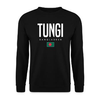 Tungi Bangladesh - Unisex Sweatshirt - black - Front - Alina (178cm) & Michal (187cm)