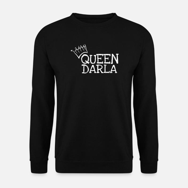Queen Darla Hand Lettering Design - Unisex Sweatshirt - black