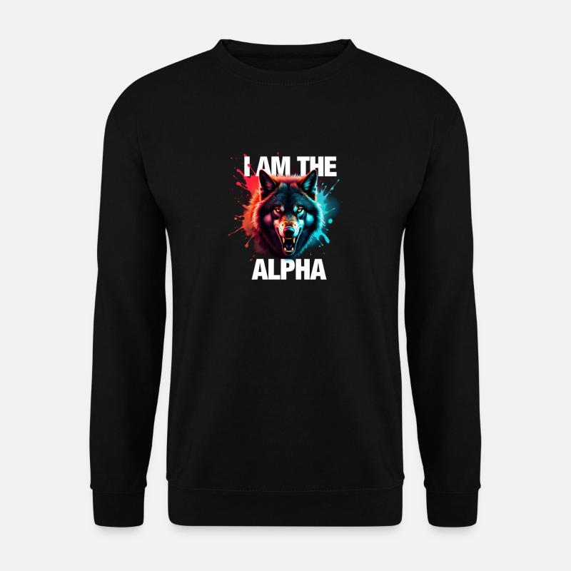 I am the Alpha Wolf - Unisex Pullover - Schwarz
