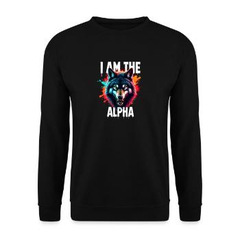 Je suis le loup alpha - Sweat-shirt Unisexe - noir - Devant - Alina (178cm) & Michal (187cm)