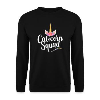 Caticorn Squad - Unisex Pullover - Schwarz - Vorne - Alina (178cm) & Michal (187cm)