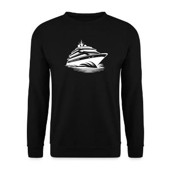 Capitaine de croisière avec le navire des rêves - Sweat-shirt Unisexe - noir - Devant - Alina (178cm) & Michal (187cm)