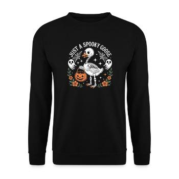 Just a Spooky Goose - Unisex Sweatshirt - black - Front - Alina (178cm) & Michal (187cm)