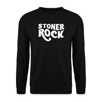 Stoner Rock Typografie-Design - Unisex Pullover - Schwarz - Vorne - Alina (178cm) & Michal (187cm)