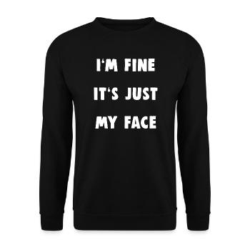 Je vais bien - Sweat-shirt Unisexe - noir - Devant - Alina (178cm) & Michal (187cm)