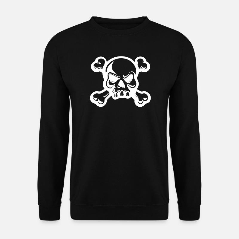 Totenkopf Skelett Knochen Symbol - Unisex Pullover - Schwarz