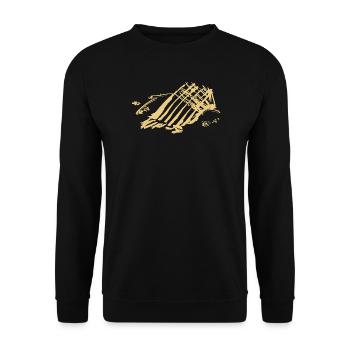 Abstrakt - Unisex Pullover - Schwarz - Vorne - Alina (178cm) & Michal (187cm)