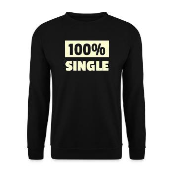Minimalist Single Line Geometric Design - Unisex Sweatshirt - black - Front - Alina (178cm) & Michal (187cm)