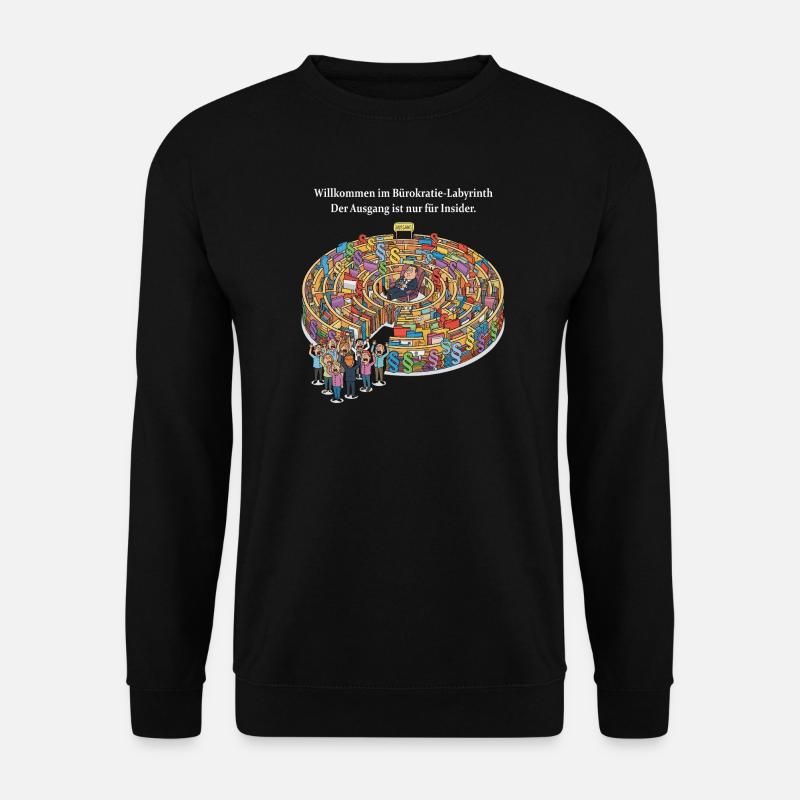 Bürokratie-Labyrinth - Unisex Pullover - Schwarz