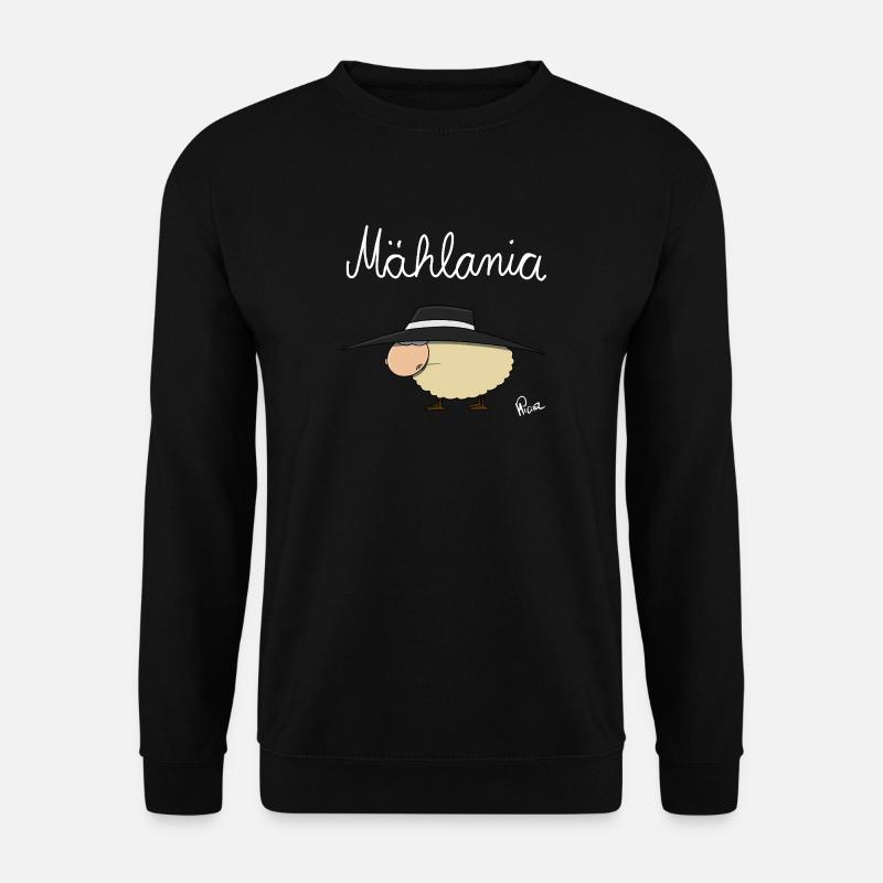Mählandia Design mit Wollschaf und Hut - Unisex Pullover - Schwarz