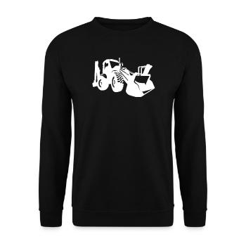 Chargeuse sur pneus d’excavatrice Opérateur d’équipement de construction Silhouette - Sweat-shirt Unisexe - noir - Devant - Alina (178cm) & Michal (187cm)