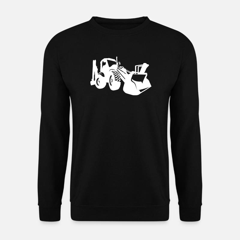 Bagger Radlader Baugeräteführer Silhouette - Unisex Pullover - Schwarz