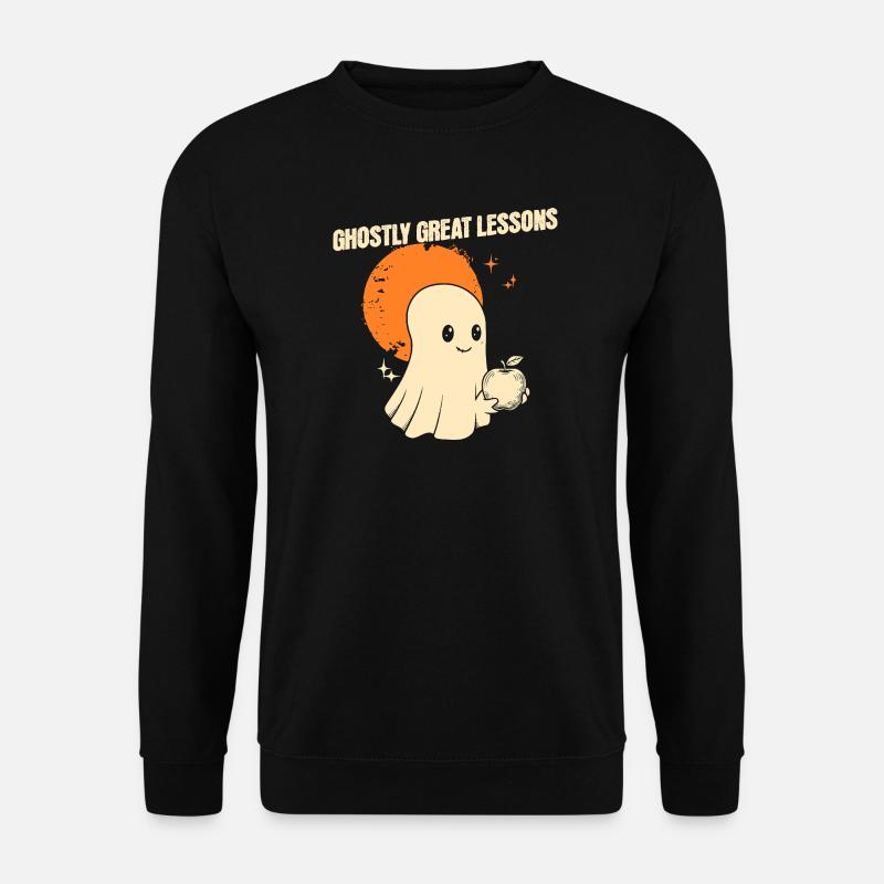 Funny Teacher Skeleton Halloween Classroom - Unisex Pullover - Schwarz