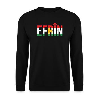 Kurdistan Kurden Friedenssymbol mit Nationalflagge - Unisex Pullover - Schwarz - Vorne - Alina (178cm) & Michal (187cm)