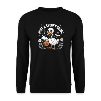 Just a Spooky Goose - Unisex Sweatshirt - black - Front - Alina (178cm) & Michal (187cm)