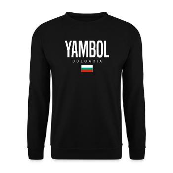 Yambol Bulgaria - Unisex Sweatshirt - black - Front - Alina (178cm) & Michal (187cm)
