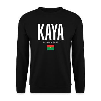 Kaya Burkina Faso - Unisex Sweatshirt - black - Front - Alina (178cm) & Michal (187cm)