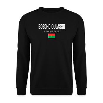 Bobo-Dioulasso Burkina Faso - Sweat-shirt Unisexe - noir - Devant - Alina (178cm) & Michal (187cm)