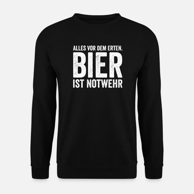 La bière est un dicton d'autodéfense - Sweat-shirt Unisexe - noir