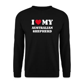 J’adore mon BERGER AUSTRALIEN - Sweat-shirt Unisexe - noir - Devant - Alina (178cm) & Michal (187cm)