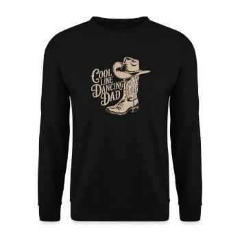 Line dancing dad cowboy hat style decoration - Unisex Sweatshirt - black - Front - Alina (178cm) & Michal (187cm)