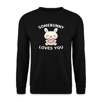 Fille lapin - Sweat-shirt Unisexe - noir - Devant - Alina (178cm) & Michal (187cm)