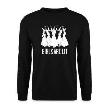 Halloween Tee for Women Funny - Unisex Pullover - Schwarz - Vorne - Alina (178cm) & Michal (187cm)