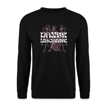  Regal Skeleton King T-Shirt Design - Unisex Sweatshirt - black - Front - Alina (178cm) & Michal (187cm)