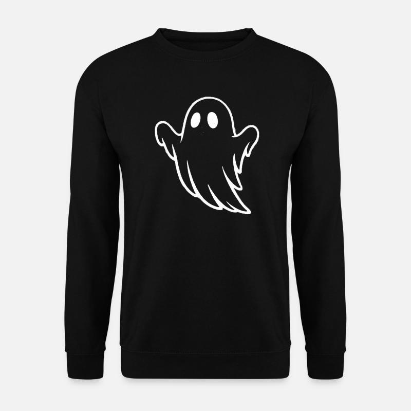 Whimsical Ghost Illustration for Halloween - Unisex Sweatshirt - black