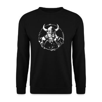 Wikinger Boxer Boxen MMA - Unisex Pullover - Schwarz - Vorne - Alina (178cm) & Michal (187cm)