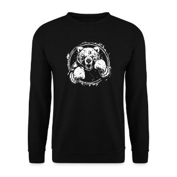Grizzly Bear Boxer Boxing MMA - Unisex Sweatshirt - black - Front - Alina (178cm) & Michal (187cm)