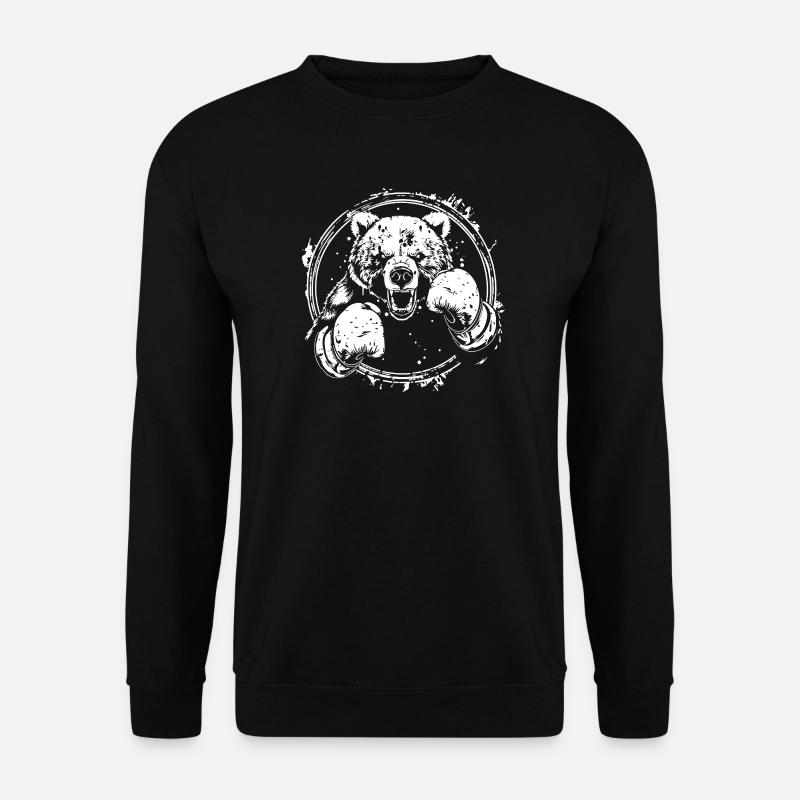 Grizzly Bear Boxer Boxe MMA - Sweat-shirt Unisexe - noir