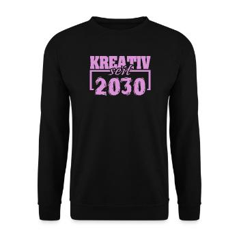 2030 - Unisex Sweatshirt - black - Front - Alina (178cm) & Michal (187cm)