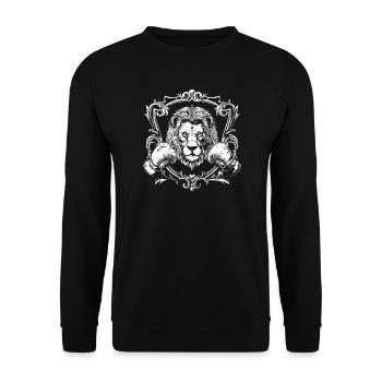 gants de boxe Lion Boxer - Sweat-shirt Unisexe - noir - Devant - Alina (178cm) & Michal (187cm)
