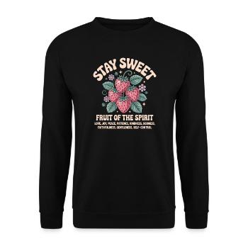 Stay Sweet Fruit of the Spirit - Sweat-shirt Unisexe - noir - Devant - Alina (178cm) & Michal (187cm)