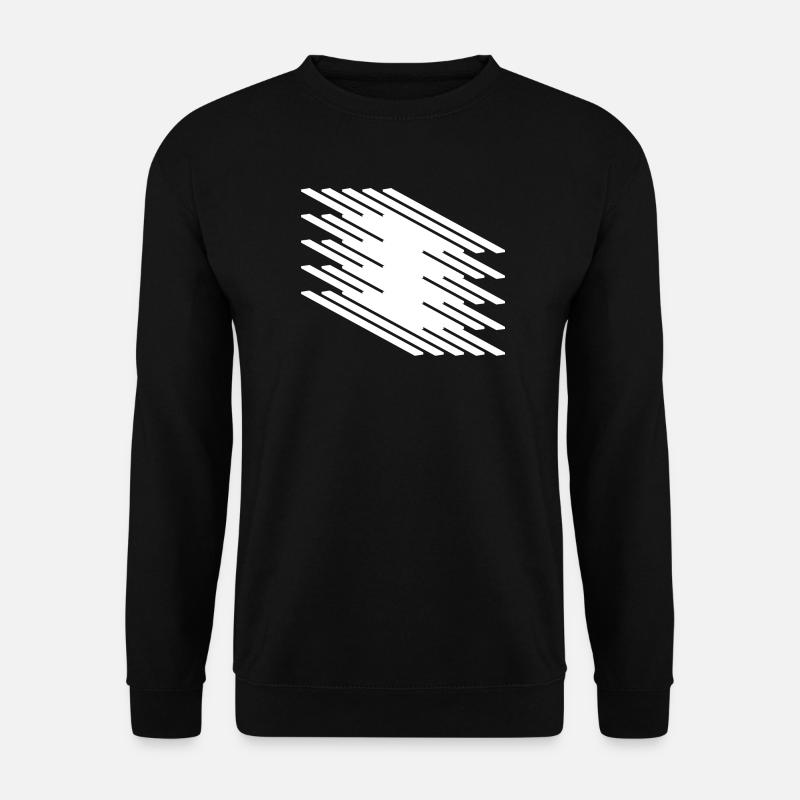 Abstraktes dynamisches Linienmuster - Unisex Pullover - Schwarz