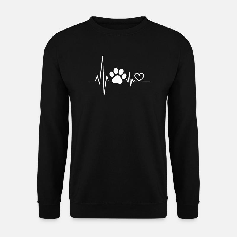 Hundepfote HUndebesitzer Haustier - Unisex Pullover - Schwarz