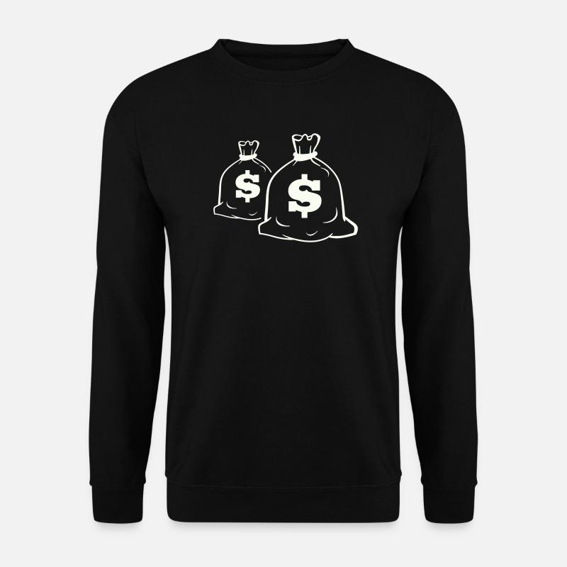 Geldsack Motiv Design - Unisex Pullover - Schwarz